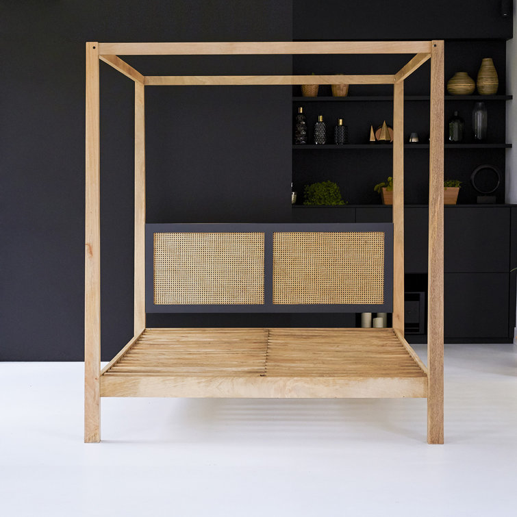 Tikamoon Rafael European Kingsize (160 x 200 cm) Canopy Bed Wayfair.co.uk